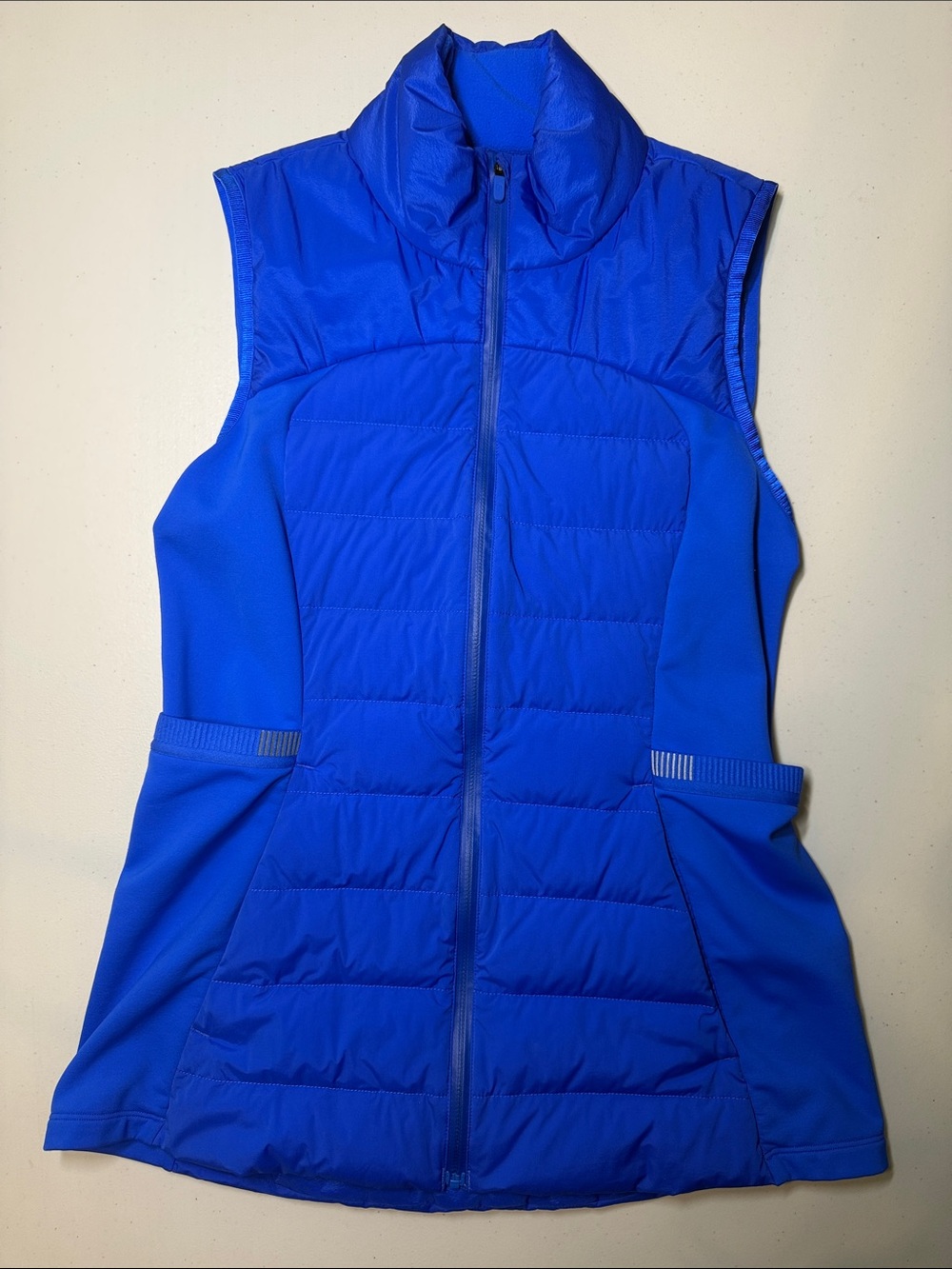 Lululemon Down For It All Vest Goose Down Prima Loft Blazer Blue Tone size 8